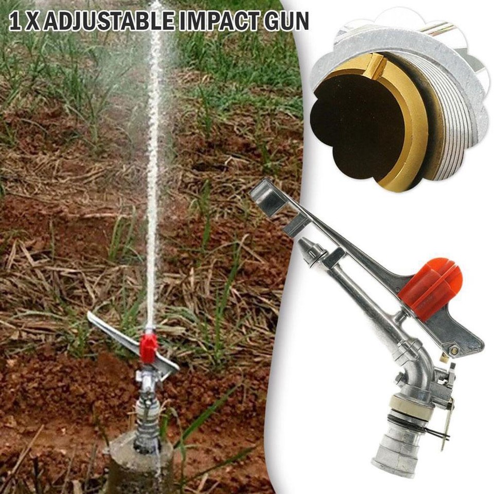 360° Adjustable Impact Sprinkler Large Area Water Irrigation Head Spray
