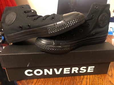 converse all star hi black mono canvas