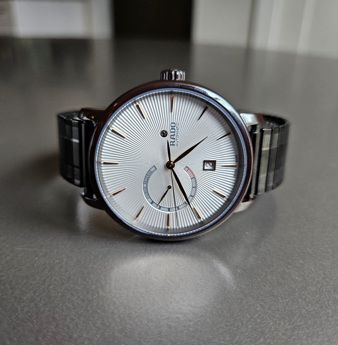 Rado DiaMaster Power Reserve Gunmetal PVD w/ 2 Straps & PVD