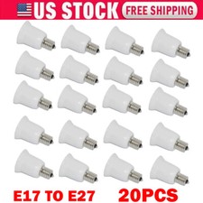 20X E17 to E27 Socket Base LED Halogen CFL Light Bulb Adapters Converter Socket
