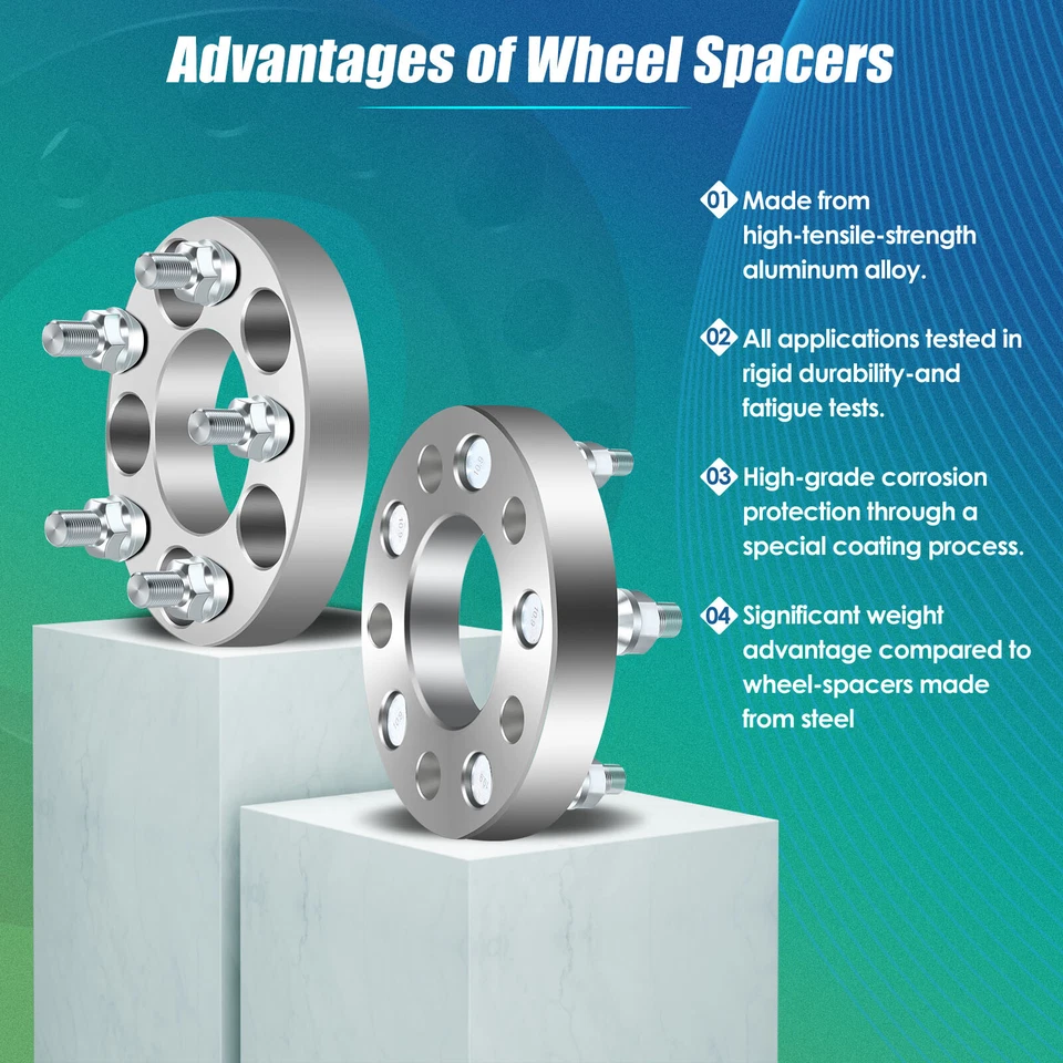 4 piezas espaciadores de rueda de 1" (25 mm) 5x4,5 5x114,3 para Toyota RAV4 Honda S2000 Acura TL Foto 4 de 4