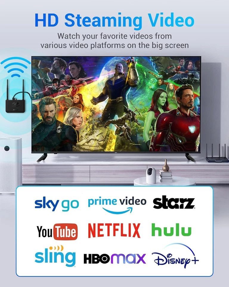 BMOSTE Full HD 1080P Wireless Extender Wireless Hdmi Transmitter 60 Meter Distan - Bild 2 von 4