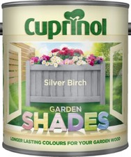 Cuprinol Garden Shades Paint Wood Furniture Shed Fence Protect 1L - Silver Birch