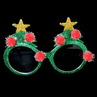 Theme Machine Funke Glitzer Weihnachtsbrillen - KostüM - Weihnachtsbaum