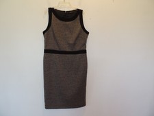 Tahari size 12 animal print beige & black sleeveless dress Fall