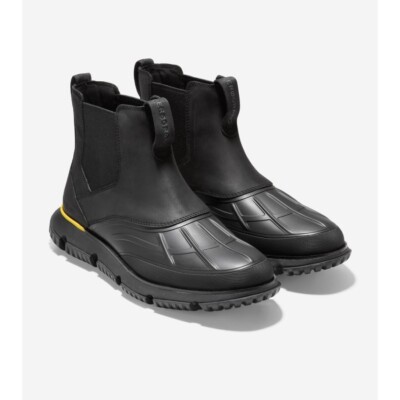 Cole Haan Black Men\'s Chelsea Rain Boots with Subtle Yellow Accent Cole Haan Hawthorne Chelsea Boot (Men) | Nordstromrack main image 3