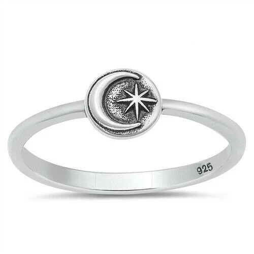 Diamond moon clearance and star ring