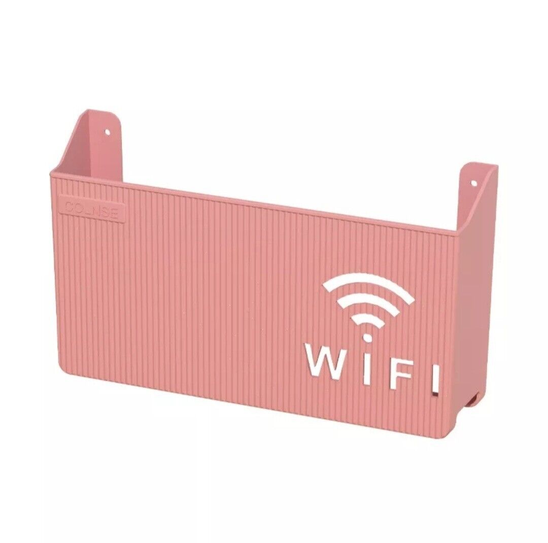 Caja de almacenamiento de estante inalámbrico WiFi para montaje en pared,  caja de almacenamiento de cable de plástico ABS, decoración de energía