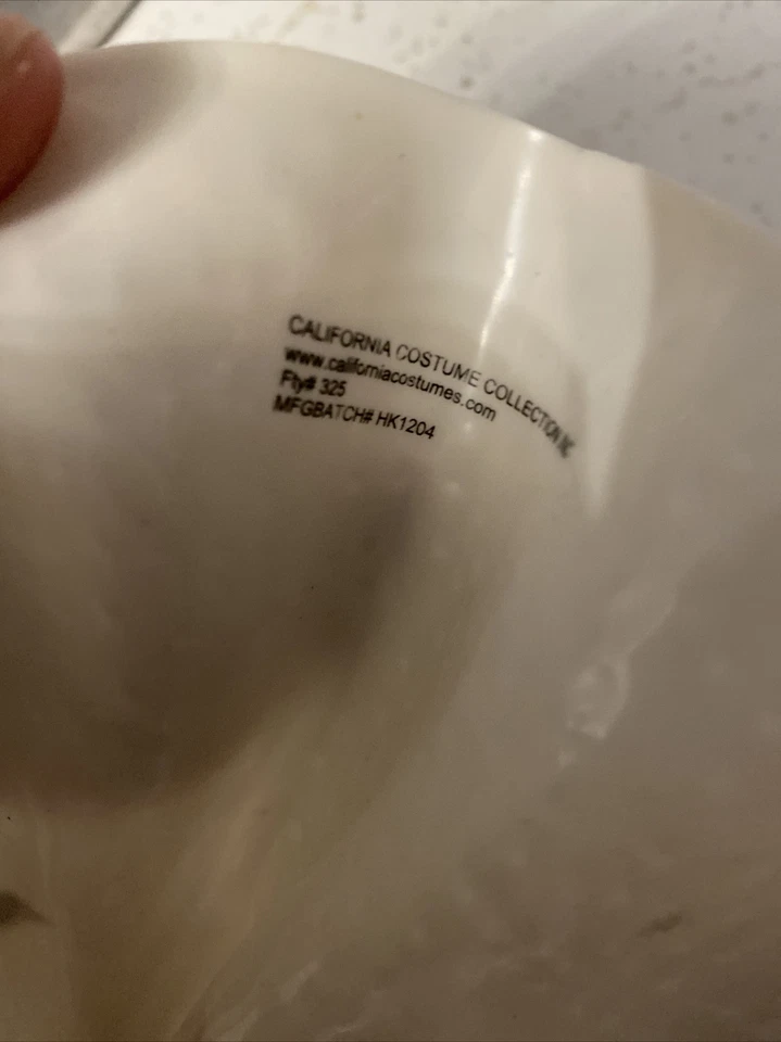 California Costume Collection White Skull Halloween Face Mask One Size party fun - Image 3 of 3