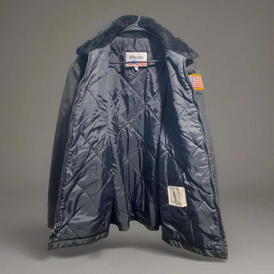 Blauer Police Jacket Men’s Large With American Flag Patch - Image 2 of 4