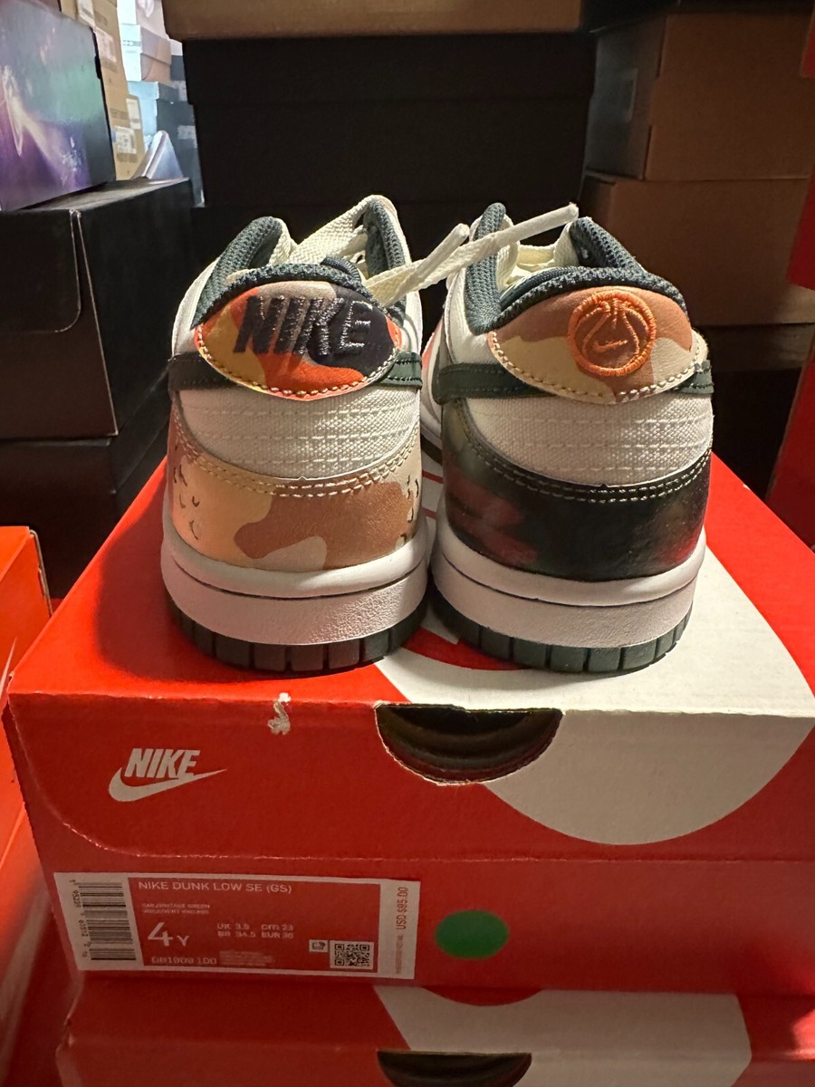Nike Dunk Low SE Sail Multi Camo MENS DH0957-100 AND GS DB1909-100