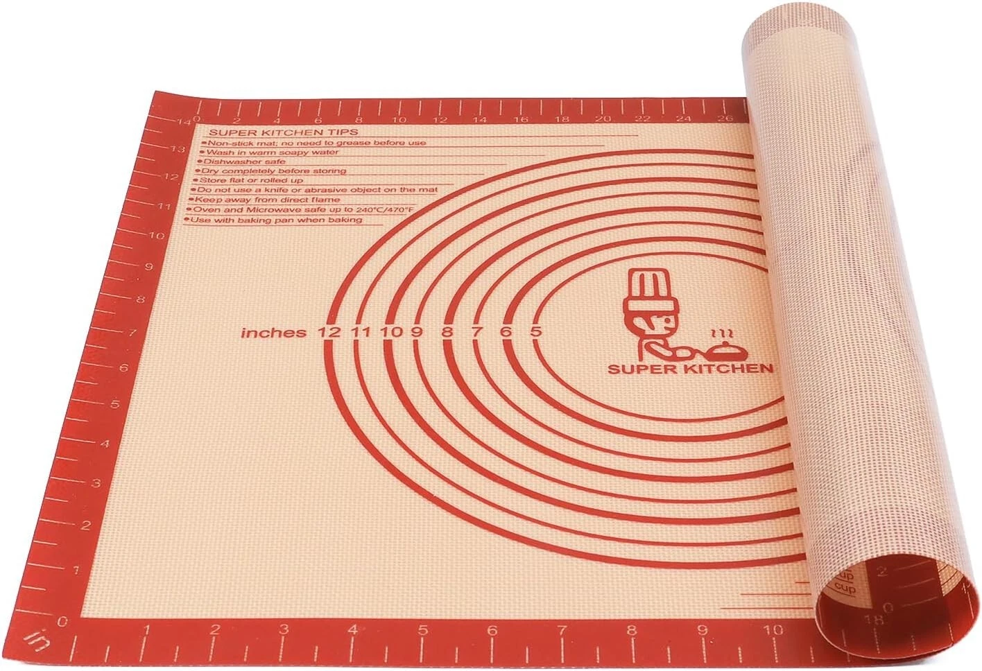Pastry Mat Large for NonStick Silicone Baking Mat with Measurement - FREE SHIP
Opens in a new window