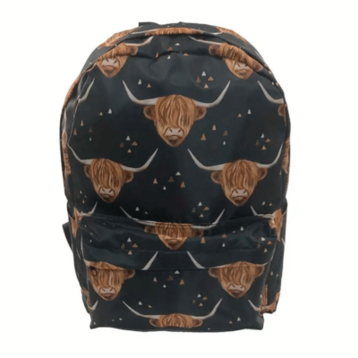 New Western Style Highland Cow Backpack Womens Kids Casual  display picture 3
