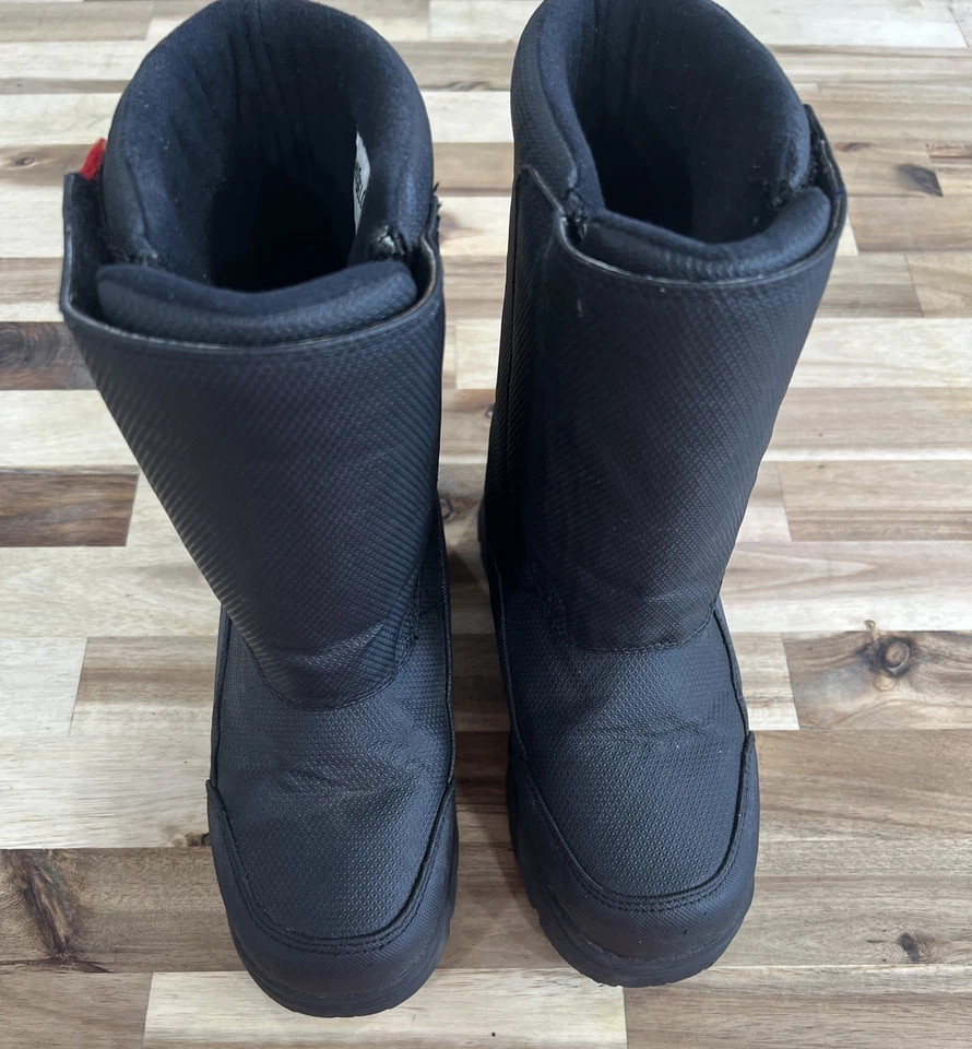 Botas de invierno L.L.Bean Big Kids Northwoods nieve negras rojas talla 2 Foto 4 de 4