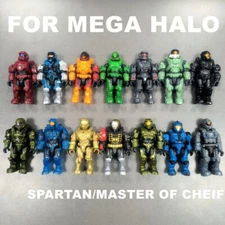 Halo Mega Construx Bloks Tribute Mark V Spartan Master of Chief Action Figures
