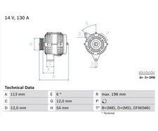 Generator BOSCH 0986049000 für Saab 9-3 9-3 Kombi 9-5 Kombi