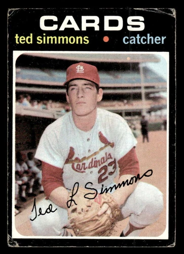 1971 Topps Ted Simmons Rookie St. Louis Cardinals 117 Low Grade Filler JX1466