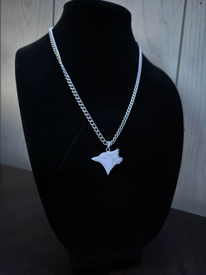 Colar Toronto Blue Jays - 5mm Cubano - Corrente de Prata 22" - MLB - Beisebol - Imagem 3 de 3