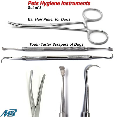 Pets Hygiene Dog Ear Hair Puller Tooth Scraping Tartar Remover Grooming Tools CE