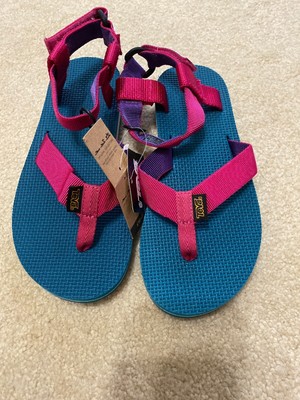 dark purple flip flops