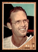 1962 Topps Baseball #129 Lee Walls NM/MT (Facing Left, Green Tint)