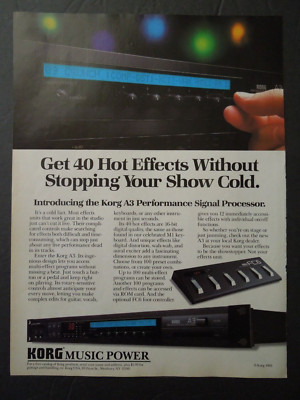 1989 KORG A3 Performance Signal Processor Magazine Ad