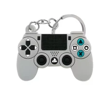 2" Long X 1.25 wide Mini Game Controller Keychain OFF WHITE PVC Keychains