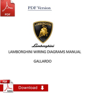 Factory Genuine 2003-2005 Lamborghini Gallardo Wiring Diagrams Manual