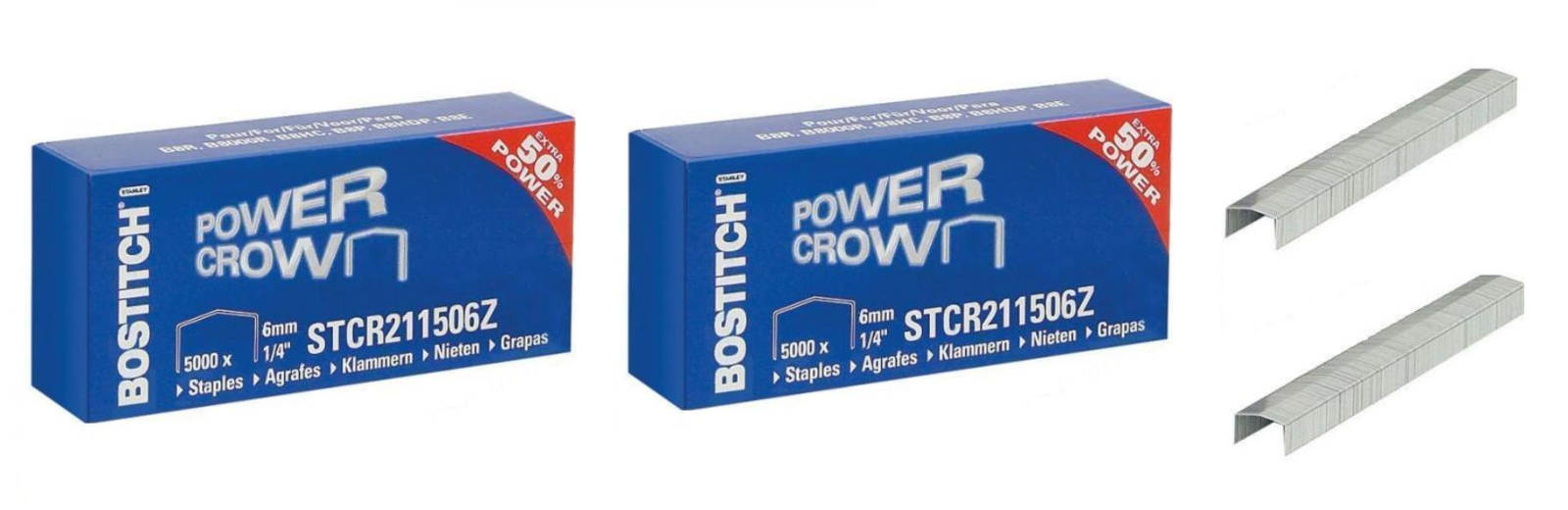 Bostitch Argento Graffette, Graffe Stcr2115 1/4 (Sb8) (5000X) - Immagine 2
