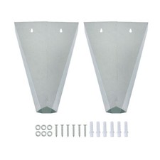 2 Pack 8 lbs Medium Size Chicken Cone Galvanized Steel Poultry Restraining Cone