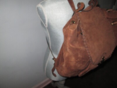 Patricia Nash Casape Burnished Cognac Suede Drawstring Backpack - MSRP $199 PATRICIA NASH Casape Burnished Cognac Suede Drawstring  main image 4