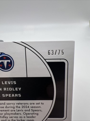 2024 Obsidian Nucleus Tennessee Titans Levis/Ridley/Spears Red /75 - Picture 3 of 3