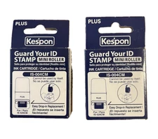 Lot of 2 Kespon Plus 004CM Guard Your ID Roller Refill Ink Cartridge Stamp NEW!