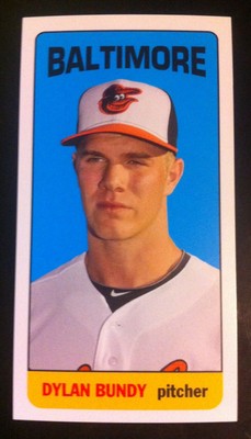 Dylan Bundy 2013 Topps Archives Tall Boy Insert RC Baltimore Orioles