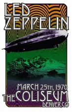 Led Zeppelin - Denver 1970 - Reprint 17 X 11