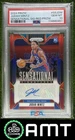 Judah Mintz RC Auto PSA 10 2024-25 Panini Prizm 57/99 Sensational Red 76ers 0451