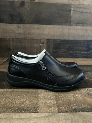 Earth Kara Faraday Women's Size 6 Black Leather Comfort Shoes Zip NEW