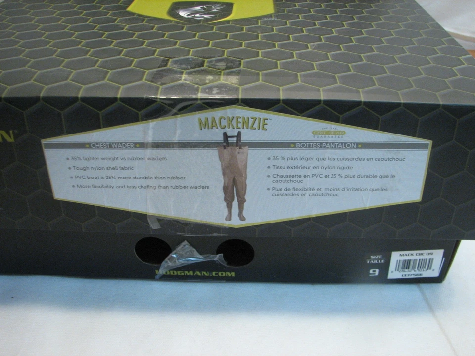 Hodgman Mackenzie Sz 9 Chest Waders PVC Boot Foot Nylon Shell - Image 3 of 4