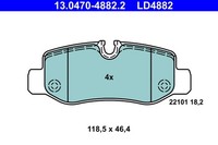 Bremsbelagsatz Scheibenbremse ATE Ceramic 13.0470-4882.2 FüR Mercedes W447 Vito