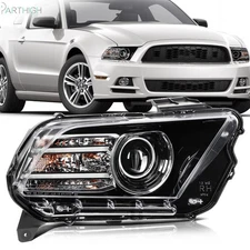 For 2013 2014 Ford Mustang Headlights Assembly Black Housing Right Headlamp