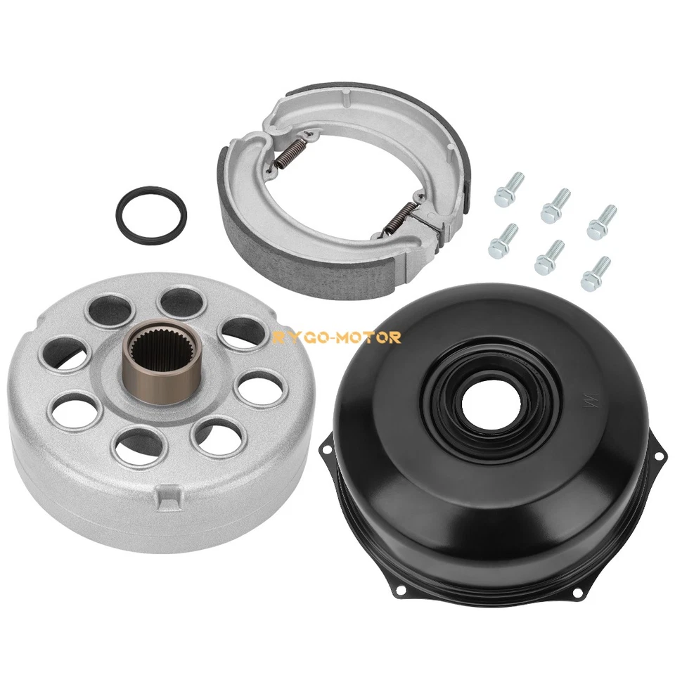 Rear Brake Drum Cover Hub Shoes for Honda Fourtrax 300 TRX300 TRX300FW 1988-2000 - Image 2 of 4