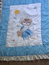 Vintage 1980's HTF TEDDY BEDDY BEAR Baby Morgan Crib Comforter