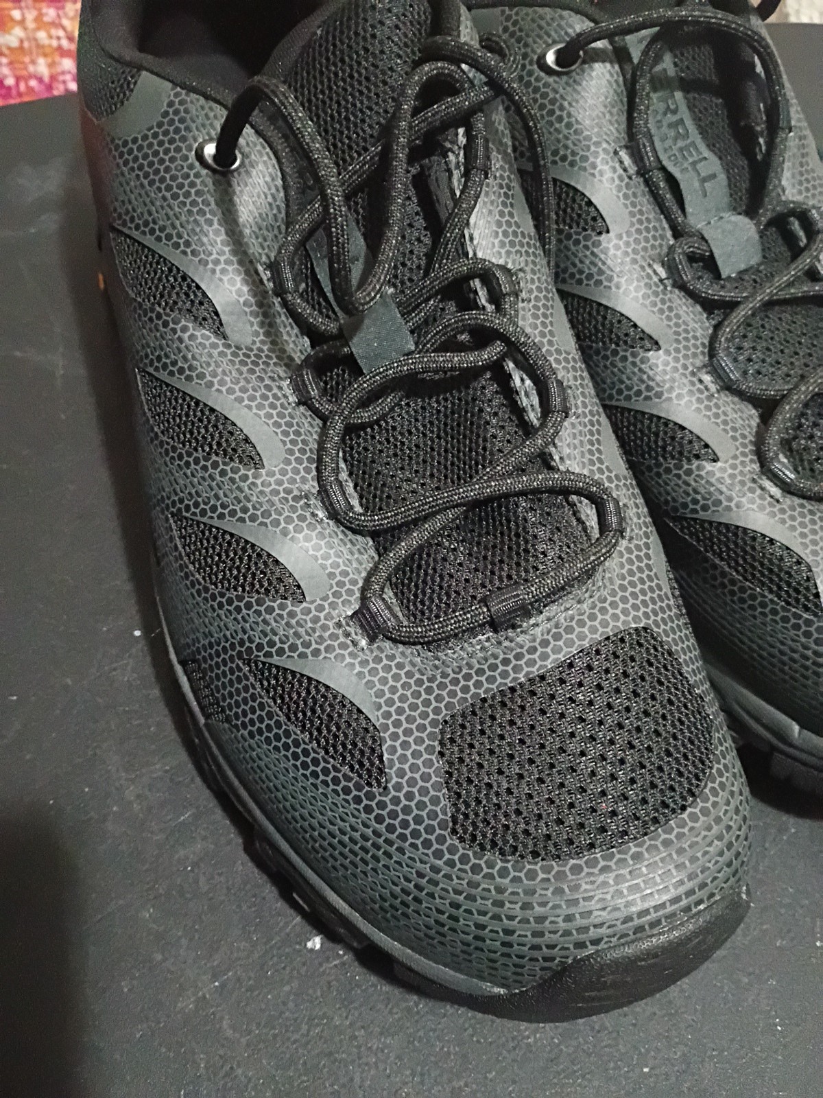 Merrell Moab Edge 3 Men's Charcoal Trail Running Shoes Sneakers Sz 16 Excellent image 2