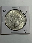 1928-S $1 Peace Silver Dollar AU Detail Tough Date