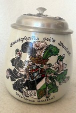 ALT Humpen Bierkrug Studentika Guestphalia Erlangen 1956 Krug Zinn Sammelkrüge