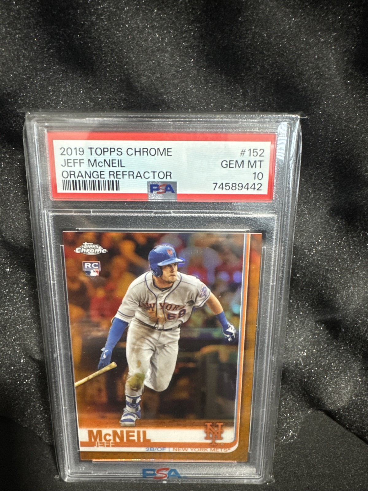 2019 Topps Chrome - Jeff McNeil #152 Orange Refractor /25 (RC)