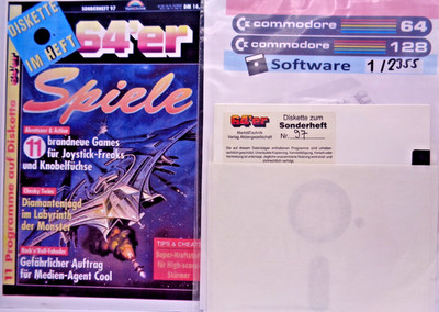COMMODORE 64/128 -- GAMES 11 PROGRAMS (M&T - FLOPPY DISK FOR 64's SPECIAL ISSUE 97)