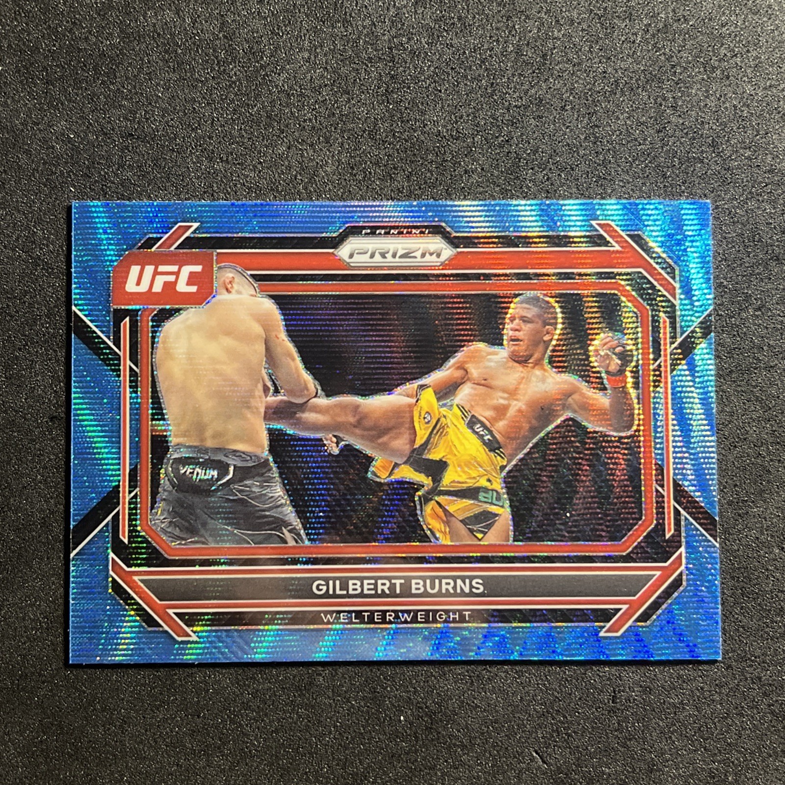 GILBERT BURNS Blue Wave 2023 Panini Prizm UFC #42