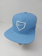 Nike Pro Flatbill Home Plate Baseball Logo Youth Snapback Hat Light Blue Cap