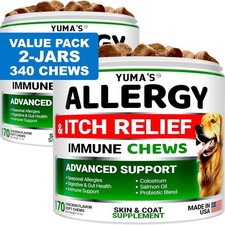 2-Pack Dog Allergy Relief Chews - Dog Itching Skin Relief Treatment Pills